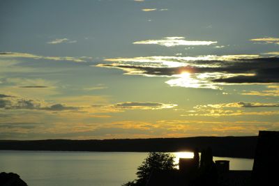 solnedgång över Siljan ...